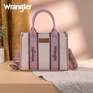 Wrangler Color Block Tote/Crossbody Dark Pink